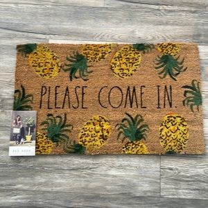 Rae Dunn -Please Come In 🍍 Outdoor Mat - NWT 🇺🇸